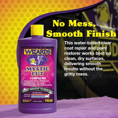 Miniatura 4 de Wizards Mystic Cut Smart Abrasivo para Suministros de Detallado Automotriz - Removedor de Rayones Sin Desorden para Vehículos - Compuesto de Corte a
