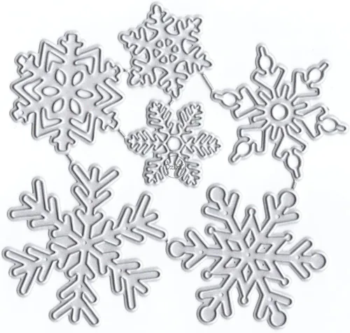 Miniatura 31 de DzIxY Hermosos troqueles de corte de metal con estrellas de árbol de Navidad para hacer tarjetas, juegos de troqueles de papel para grabar, álbum