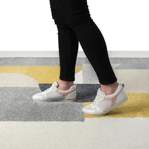 Miniatura 8 de Abani Deco Collection - Alfombra de área, diseño geométrico moderno crema/gris, de 4 x 6 pies, fácil de limpiar, duradera para niños y mascotas,