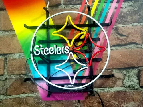 Miniatura 4 de Queen Sense 12"x12" Steelers Neon Sign Light Man Cave Bar Pub Beer Gift Neon Lamp A114PS