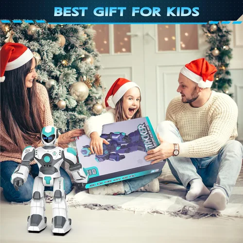 Miniatura 7 de VATOS - Robot a control remoto para niños extra grande, juguete RC programable de 15.4" con canto, baile, detección de gestos y control de voz