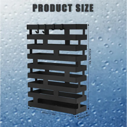 Miniatura 2 de Tudomro Soportes de paraguas para entrada, soporte de paraguas de metal grande de 3.94 x 11.81 x 16.93 pulgadas con bandeja de agua extraíble y Negro