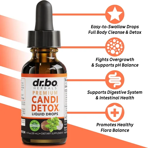 Miniatura 2 de Candida Cleanse Detox para mujeres y hombres – Gotas de aceite de orégano orgánico, ácido caprílico negro nogal ajenjo Candi suplemento suplemento