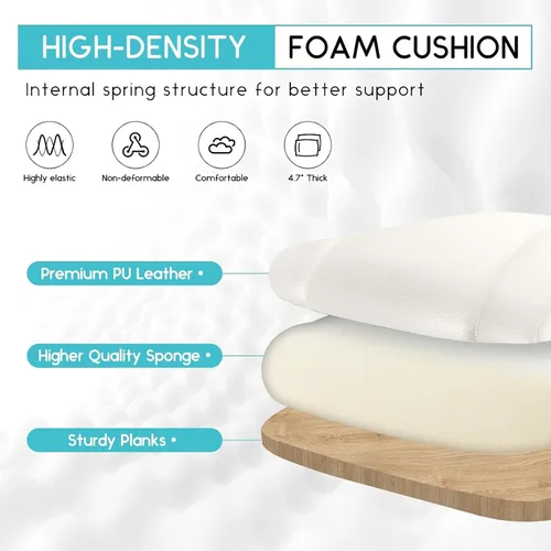 Miniatura 5 de Ollega - Silla de oficina ejecutiva reclinable grande y alta, 400 libras, cuero, color blanco Breathable waterproof desk chair for home office