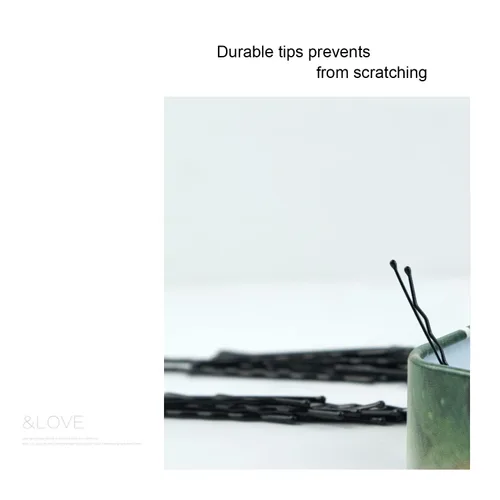 Miniatura 4 de Mini horquillas negras con bonito estuche, 200 CT 1.38 pulgadas, pequeños horquillas para moños, horquillas de pelo premium para niños, niñas
