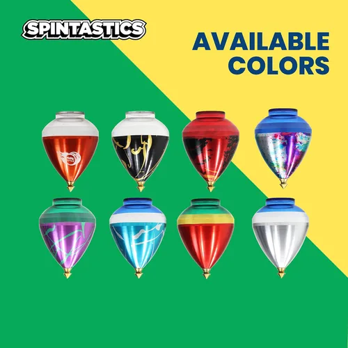 Miniatura 8 de Spintastics Quicksilver Hybrid Bearing Spin Top - Punta de rodamiento (rojo y verde)