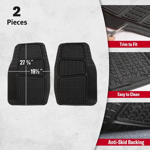 Miniatura 6 de Dickies DuraSport - Alfombrillas de 2 piezas para bandeja profunda, alfombrillas resistentes para automóviles, camiones, SUV, color negro