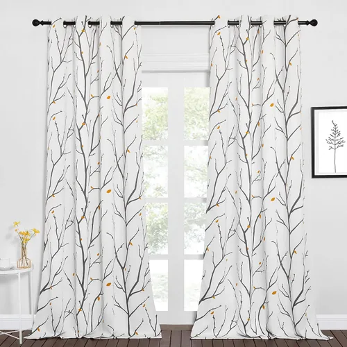 Miniatura 26 de NICETOWN Paneles de Cortinas Opacas para Dormitorio - Tratamiento de Ventanas con Aislamiento Térmico, Ojales Sólidos, Cortinas Opacas con Diseño