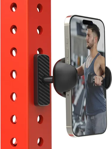 TONDA Soporte magnético para teléfono para gimnasio: soporte magnético ajustable de 360 grados, soporte de trípode para teléfono, accesorios de