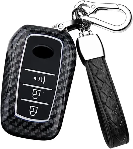 Miniatura 8 de Funda para llavero de 2 botones para Toyota Corolla RAV4 Camry GX FJ150 Prius Yaris Land Cruiser Highlander LX RX NX Hilux Previa Aygo Prado Levin