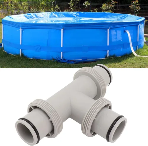 Miniatura 2 de Válvula de émbolo de manguera de piscina dividida, 2 en 1 en forma de T, válvula de émbolo de manguera de repuesto para sistemas de agua salada