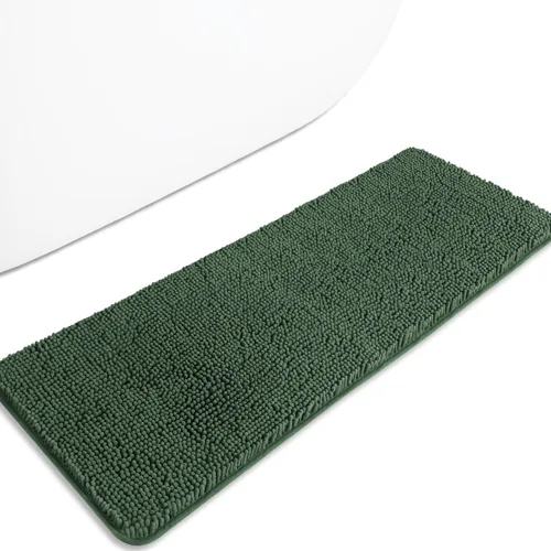 Miniatura 110 de Alfombra de baño pequeña de 12 x 18 pulgadas, lavable y absorbente, antideslizante, alfombra de baño de felpilla gruesa y suave para baño, ducha