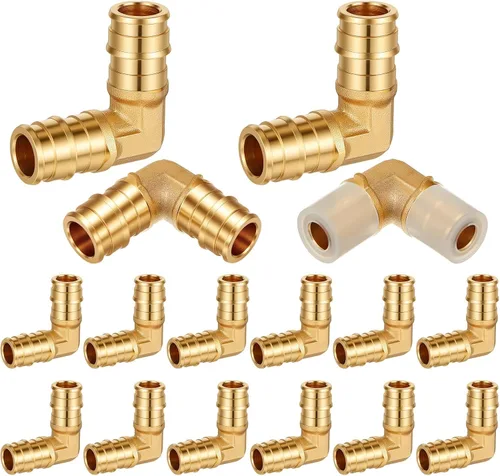 Miniatura 20 de 1 "X 1" Codo de 90 grados Pex A Accesorios de expansión Accesorios de latón Herramienta de crimpado Pex para conexión de tubería de tubería, ASTM