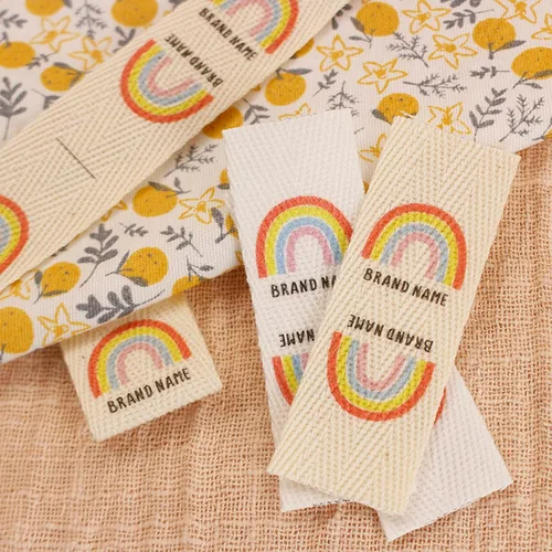 Etiqueta de costura personalizada, etiqueta de sarga personalizada, etiqueta de algodón personalizada, logotipo o texto, accesorios de costura para 1