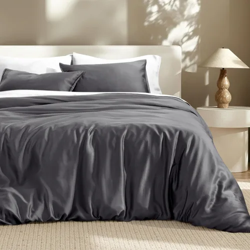 Bare Home Tencel - Juego de funda de edredón - Lyocell derivado de eucalipto - Funda de edredón ultra suave de 2 piezas y fundas de almohada