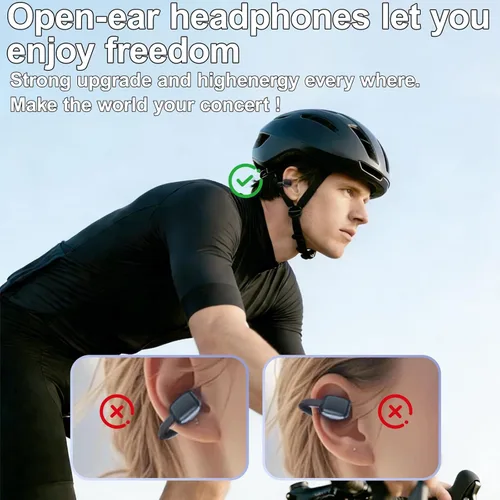 Miniatura 6 de Auriculares inalámbricos Bluetooth de oreja abierta, con clip, cómodos para todos los oídos, auriculares ENC con cancelación de ruido con tiempo