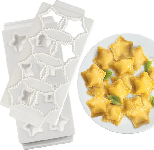 Miniatura 10 de Mini moldes para raviolis de corazón de 2 pulgadas, máquina de pasta rellena casera, bandeja de 2 piezas y prensa para 8 raviolis rellenos, juego
