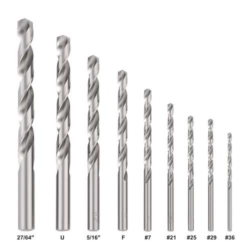 Miniatura 7 de COMOWARE Juegos de taladros y grifos, brocas HSS Jobber de longitud con caja de metal indexado 18 piezas, 6-32 a 1/2 "-13 tamaños de grifo