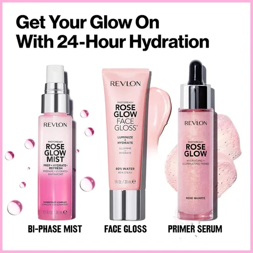 Miniatura 7 de Revlon PhotoReady Face Gloss Rose Glow Primer, Maquillaje para Todo Tipo de Piel, Hidrata, Ilumina y Humecta, Regalo Perfecto para Ella, 1 Fl Oz