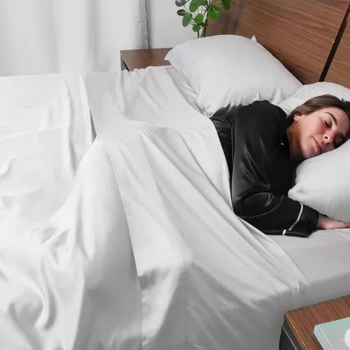 Miniatura 2 de ACCURATEX Sábanas refrescantes tamaño Queen – Viscosa hecha de bambú, juego de sábanas frescas y sedosas de lujo para cama tamaño Queen, sábanas