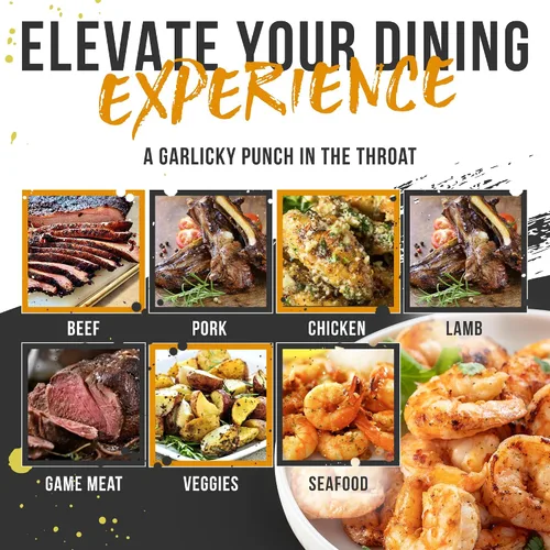 Miniatura 5 de Lane's Condimento de ajo² – Condimento de ajo en polvo totalmente natural Capas de sabor de ajo premium Carne de res, cerdo, pan de ajo