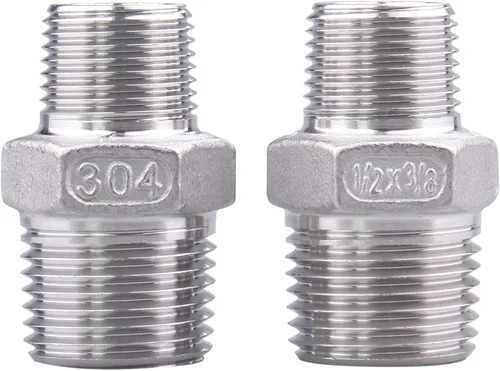Miniatura 13 de Pezón hexagonal macho de 1/8 pulgadas NPT – Acero inoxidable 304 roscado para kit de preparación, aplicación de tubería casera (paquete de 5)