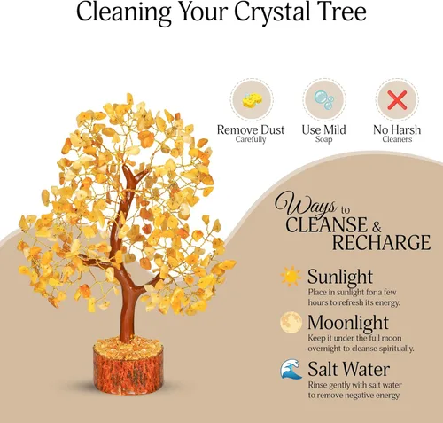 Miniatura 6 de Árbol de cristal de aventurina amarilla, piedras de chakras, árbol de la vida de cristal, cristales y piedras, regalos holísticos para mujeres