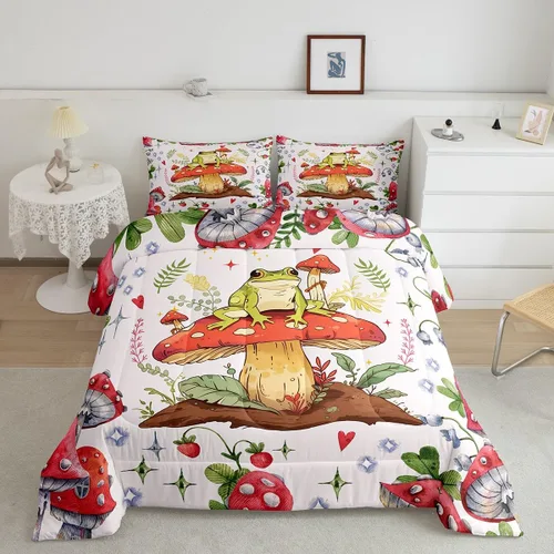 Miniatura 21 de Juego de edredón lindo de perro y gato, tamaño matrimonial, juego de ropa de cama colorido con estampado de patas de cachorro, 3 piezas para niños