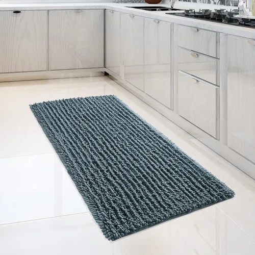 Miniatura 29 de FLOLEOPA Alfombras de Baño de Microfibra de Felpa Suave, Alfombras de Baño Absorbentes Antideslizantes Lavables a Máquina, Tapetes de Baño para Beige
