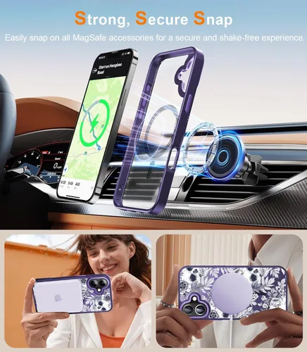 Miniatura 446 de Goodon para iPhone 15 Pro Max con protector de pantalla de privacidad, compatible con Magsafe, funda translúcida mate a prueba de golpes - Linda