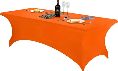 Miniatura 63 de FORLIFE - Funda de mesa de elastano, mantel ajustado de 4 pies para mesas rectangulares, funda elástica para patio, universal para bodas, banquetes