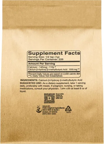 Miniatura 2 de Pure Original Ingredients HMB (8oz) sin OMG, sin gluten, verificado en laboratorio