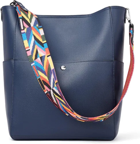BROMEN Bolsa Hobo para mujer, diseñada con cuero vegano, de hombro, bandolera