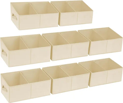 Miniatura 42 de DIMJ Contenedores de almacenamiento trapezoidales para ropa, 4 paquetes organizadores de armario y cestas de almacenamiento, cestas plegables