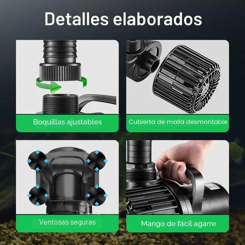 Miniatura 5 de VIVOSUN - Bomba de agua sumergible de 4500 GPH de 220 W, bomba de estanque ultra silenciosa con altura de elevación de 19 pies para estanque