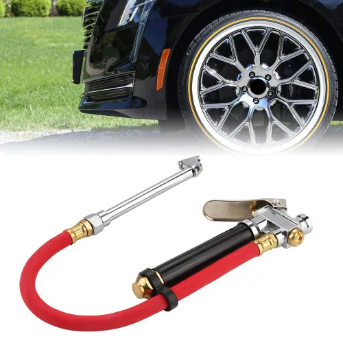 Miniatura 6 de Inflador de neumáticos, llenador de presión de coche de mano con doble medidor de mandril para vehículos, herramienta portátil para manguera