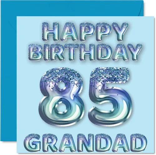 Miniatura 192 de Stuff4 Tarjeta de primer cumpleaños para niños, globo de fiesta con purpurina azul, tarjetas de feliz cumpleaños para niño de 1 año, nieto, hijo, 57