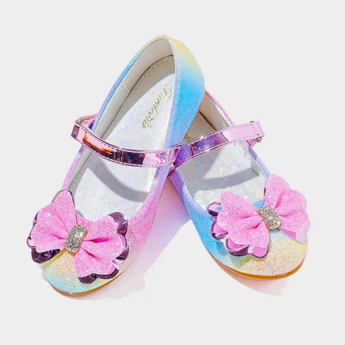Miniatura 5 de Furdeour Girls Dress Shoes Mary Jane Flower Wedding Party Bridesmaids Shoes Glitter Princess Ballet Flats for Kid Toddler