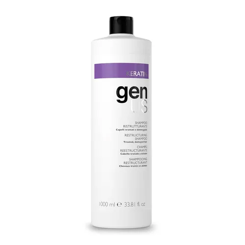 Miniatura 8 de Genus Mascarilla reestructurante de queratina enriquecida con proteínas de seda, caviar y colágeno, peinado, nutre e hidrata, apta para todo