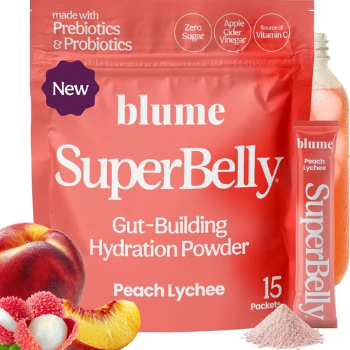 Miniatura 12 de Blume SuperBelly Paquetes de Salud Intestinal e Hidratación Para Llevar, Compatible con GLP-1, Sin Azúcar, con Prebióticos, Probióticos, Vinagre