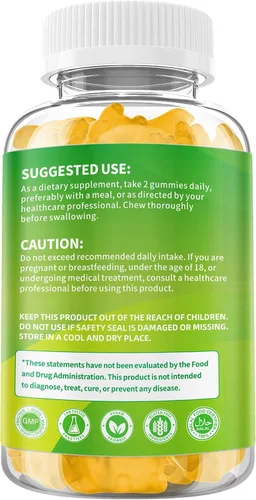 Miniatura 2 de Gomitas de luteína de 25 mg, suplementos de luteína y zeaxantina, vitaminas oculares, gomitas para apoyar la protección de la luz azul, la visión