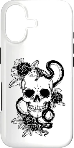 Miniatura 32 de Gothic Flower Skull Snake Roses Case for iPhone 16