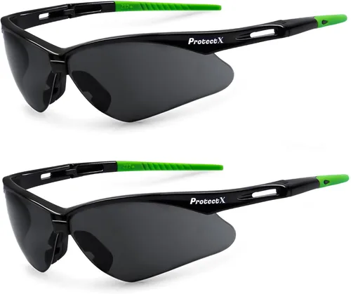 Miniatura 19 de ProtectX Gafas de seguridad para hombres y mujeres, lentes de sol de seguridad con lentes antivaho resistentes a los arañazos, agarres Skywalker
