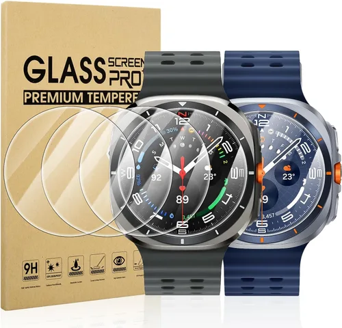 Miniatura 18 de Suoman Paquete de 4 protectores de pantalla de vidrio templado para Samsung Galaxy Watch 4 Classic de 1.81 pulgadas (1.811 in) para Galaxy Watch 4