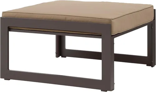 Miniatura 3 de Modway Fortuna otomana de aluminio para patio al aire libre, color marrón moca