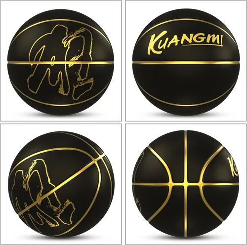 Miniatura 8 de Kuangmi Balón de baloncesto de la serie auténtica, hecho para pelotas de juego en interiores y exteriores, tamaño oficial 7/6/5, 29.5 pulgadas, 28.5