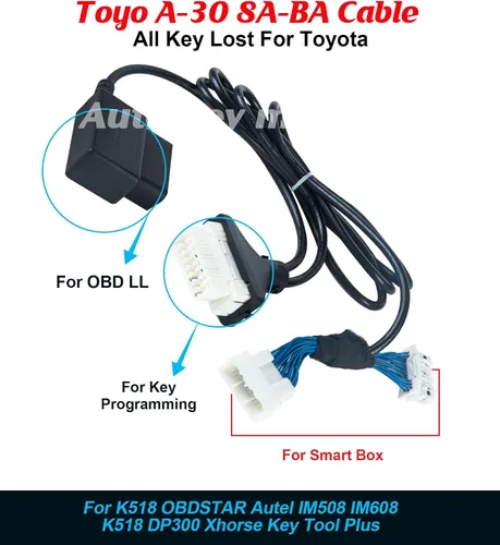 Miniatura 4 de OBDII OBD2 Programa de adaptador de cable de diagnóstico todas las llaves perdidas a través de OBD - Sin código PIN apto para modelos Toyota 30 pin