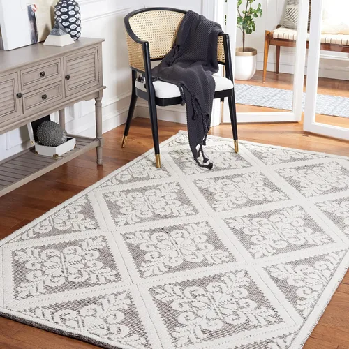 Miniatura 26 de SAFAVIEH Vermont Collection - Alfombra decorativa de 2 pies 3 pulgadas x 4 pies, color marfil, lana hecha a mano, ideal para zonas de alto tráfico