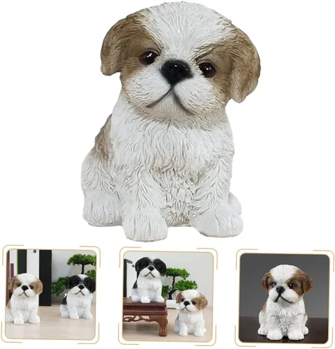 Miniatura 4 de Adorable figura de resina en forma de perro, linda estatua de cachorro para decoración del hogar para decoración de jardín y detalles de fiesta