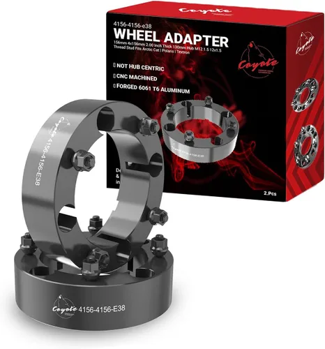 Miniatura 5 de Wheel Accessories Parts 2 piezas de espaciadores de rueda para ATV UTV de 4 en 156 mm 4x156 mm, 1 pulgada de espesor, 130 mm de buje, perno de rosca